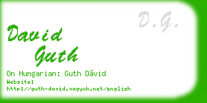 david guth business card