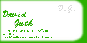 david guth business card